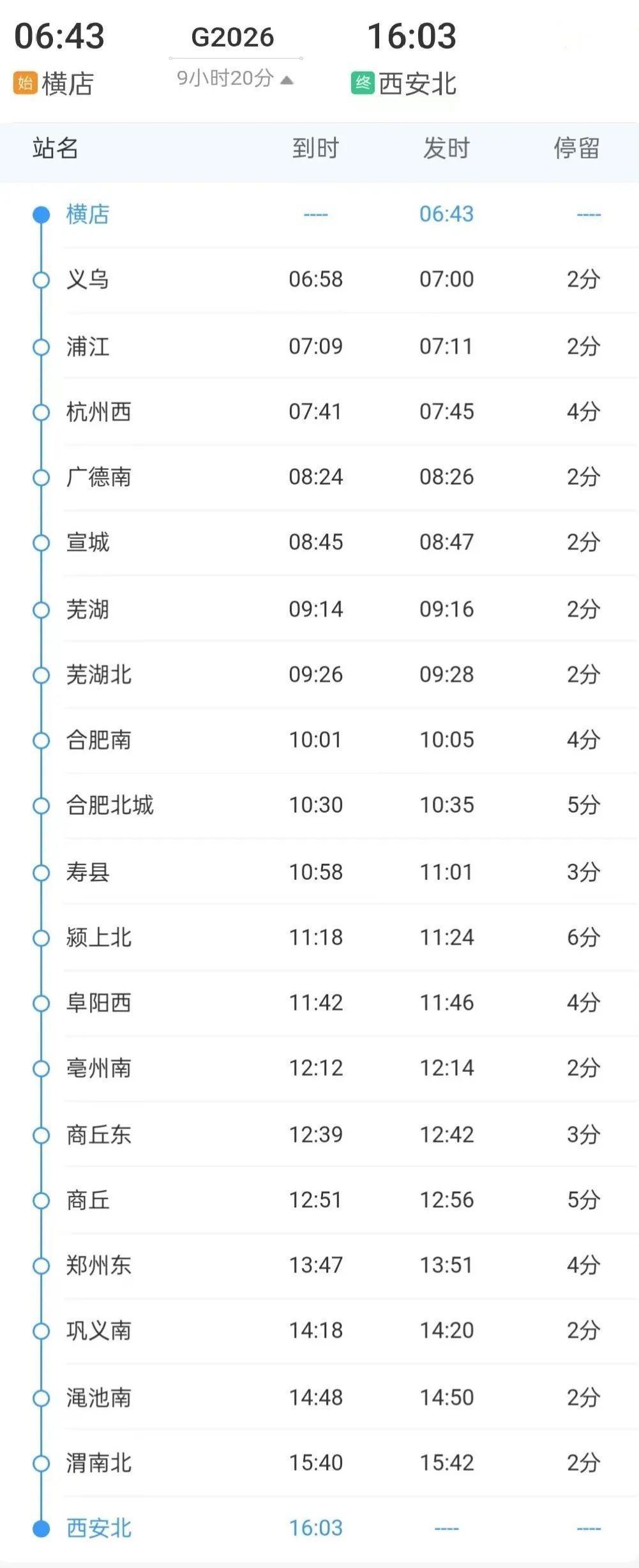 首次开行!西安北⇋横店高铁直达!