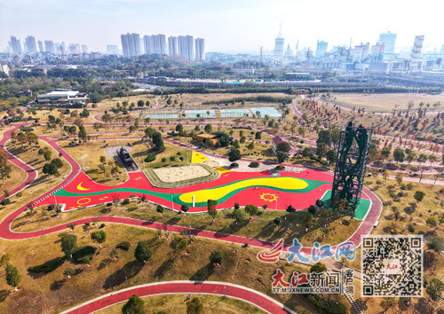 新余市袁河公园。大江网视觉江西 刘志平 摄