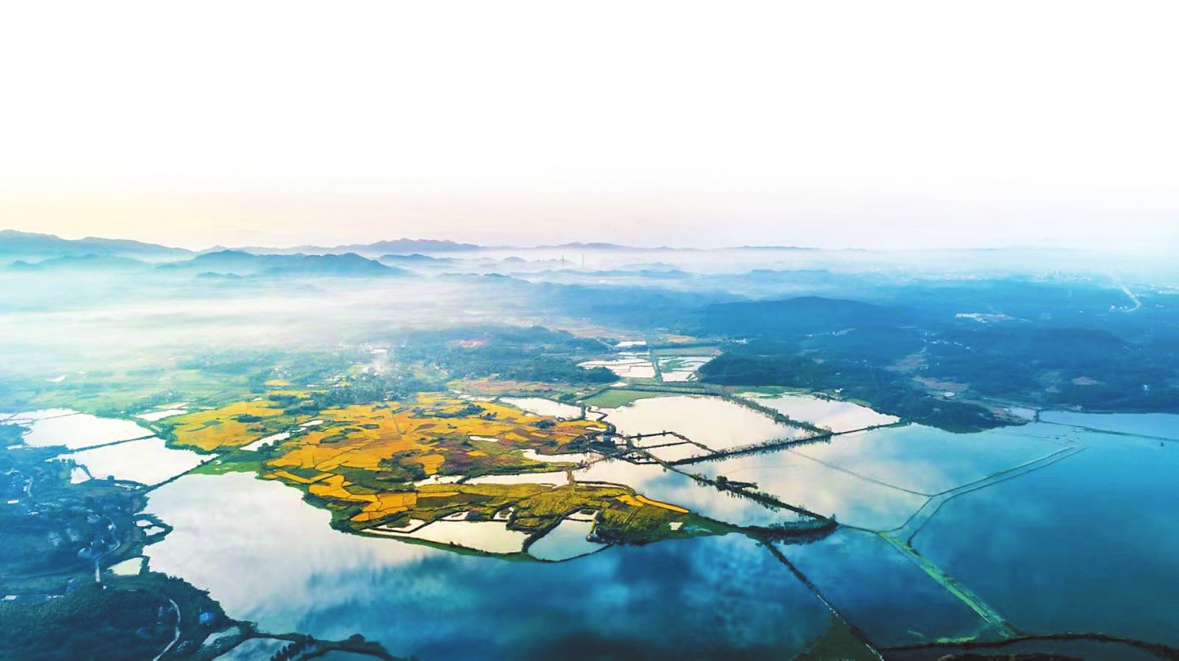 俯瞰云溪美丽乡村。