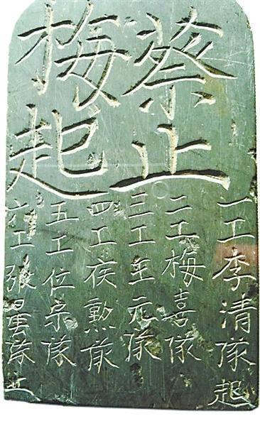 嘉峪关长城工牌背面(嘉峪关长城博物馆藏) (本版图片均为资料图)