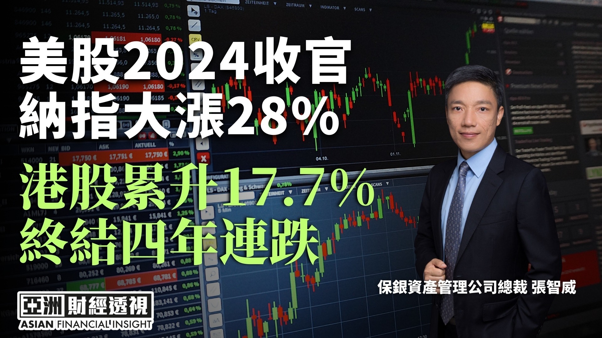 美股2024收官纳指大涨28%，港股累升17.7%终结四年连跌