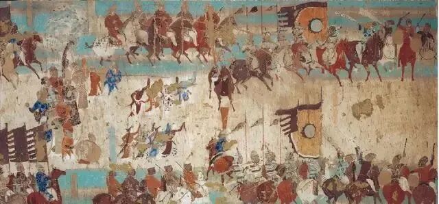 敦煌莫高窟第156窟《张议潮统军出行图》晚唐