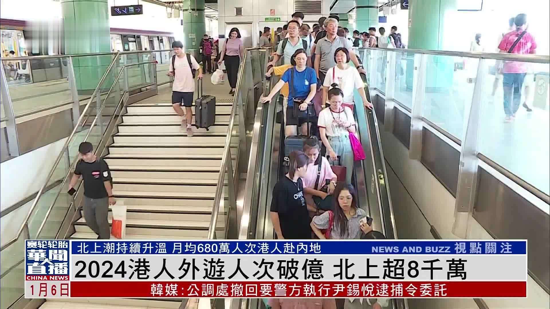 2024港人外游人次破亿 北上超8千万