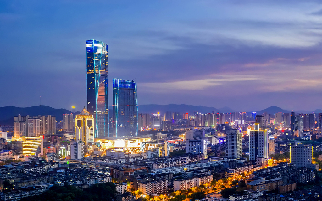 镇江城市夜景。