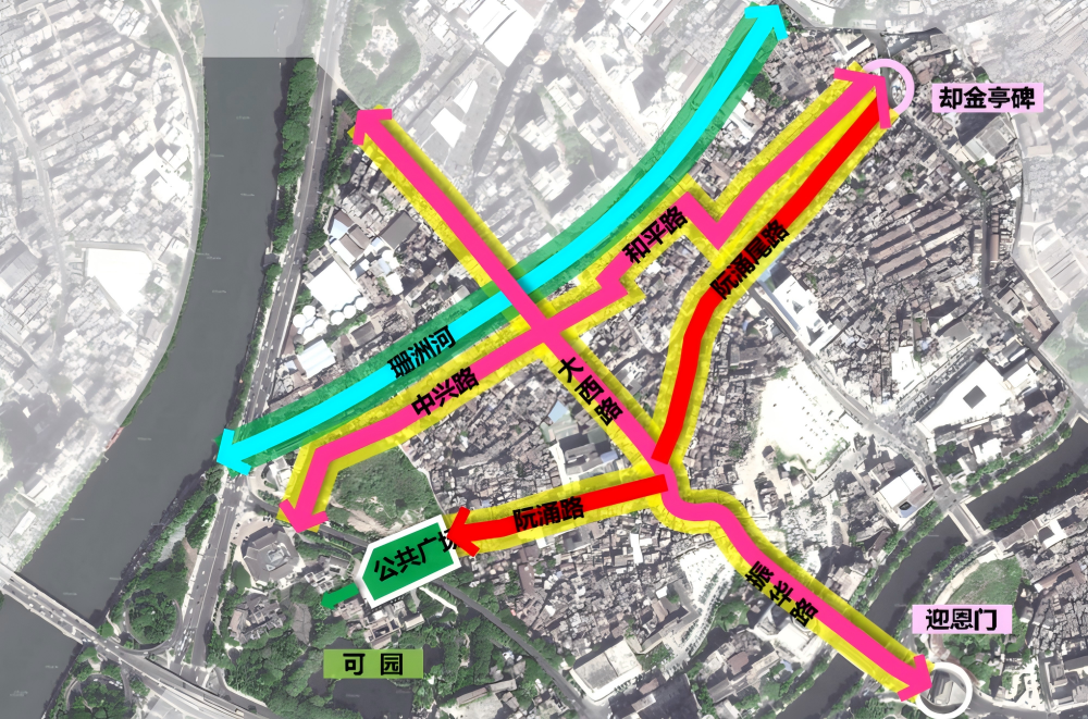 公共轴带规划结构图