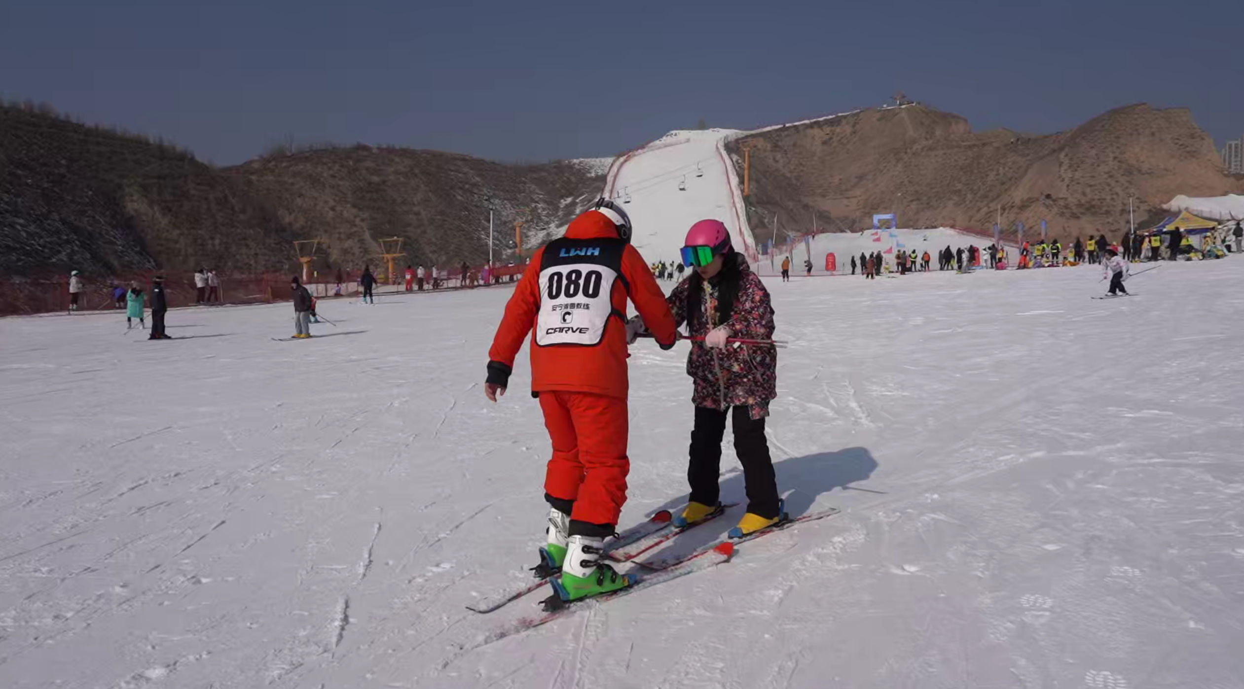 滑雪教练教学中