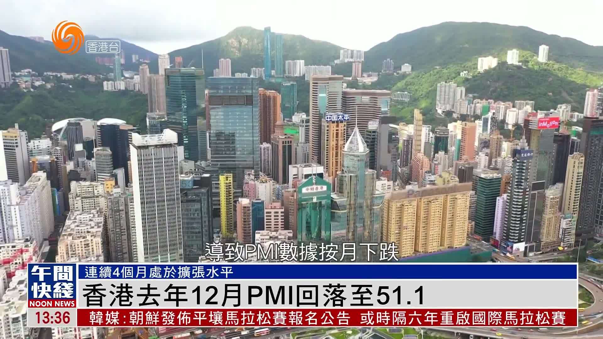 粤语报道｜香港2024年12月PMI回落至51.1