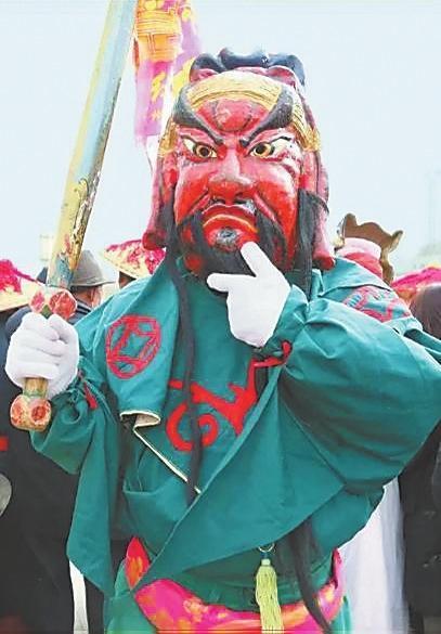 傩舞戏人物面具——关羽