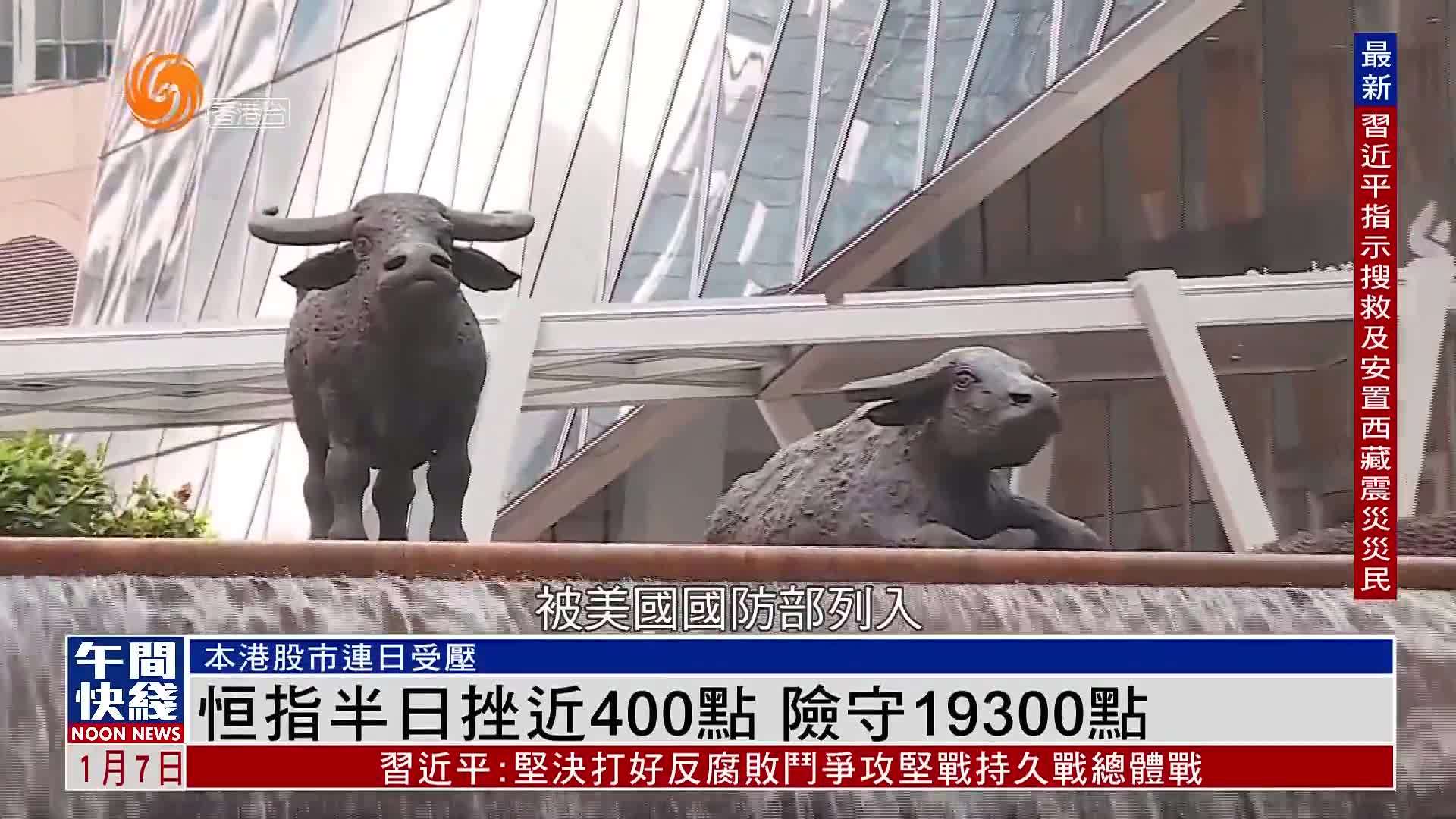 粤语报道｜恒指半日挫近400点 险守19300点