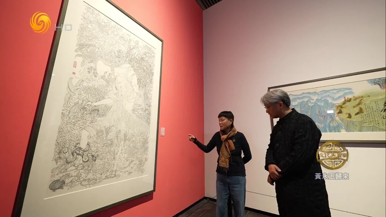 黄永玉的《李时珍先生随想》：画面被线条布满，繁而不乱，极具视觉冲击力