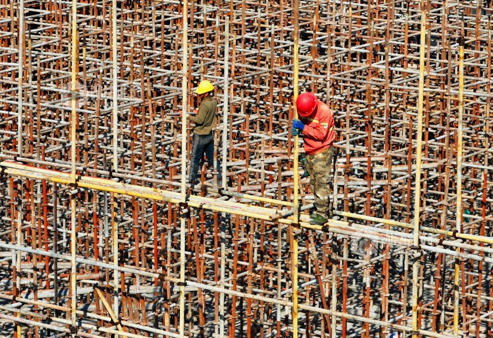 1月13日，江西省吉安市泰和县京东物流（泰和）生态产业基地项目正在建设施工。