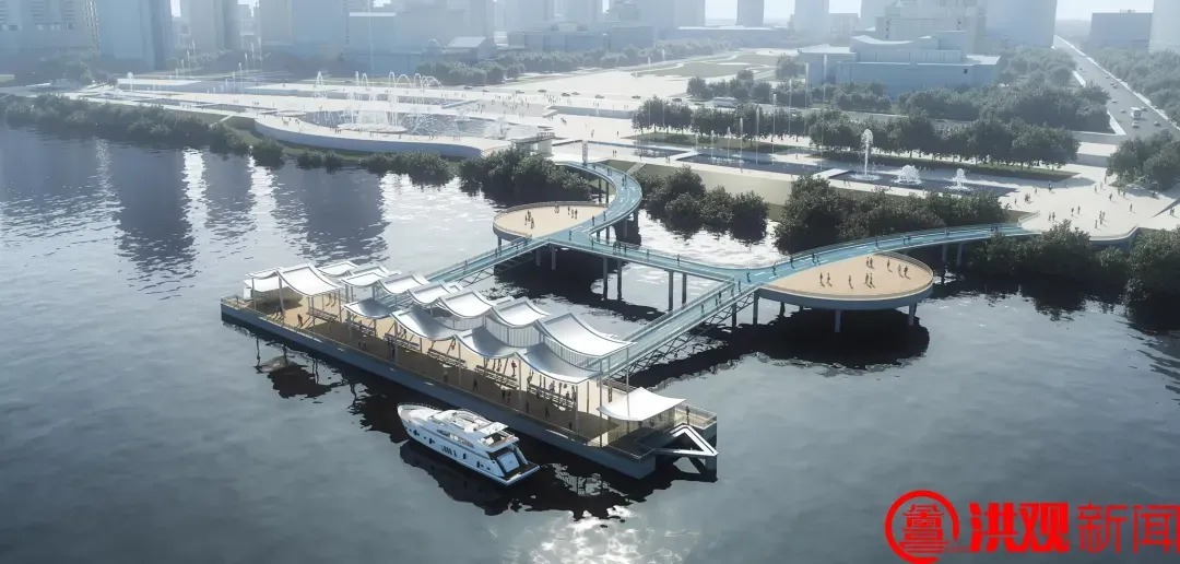 秋水广场客运停靠点工程效果图