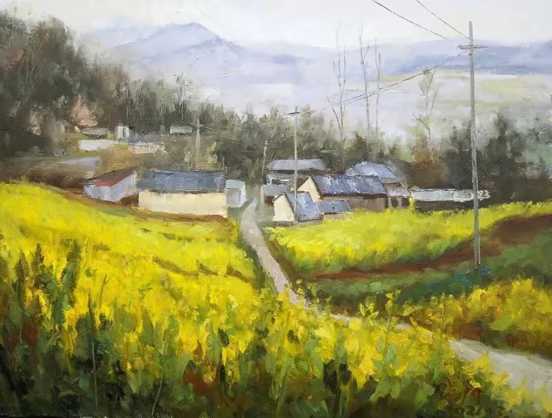 △吕晓阳《青山泛金波》