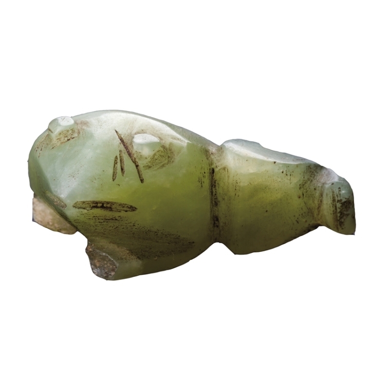 清代玉蛤蟆（玉门出土）