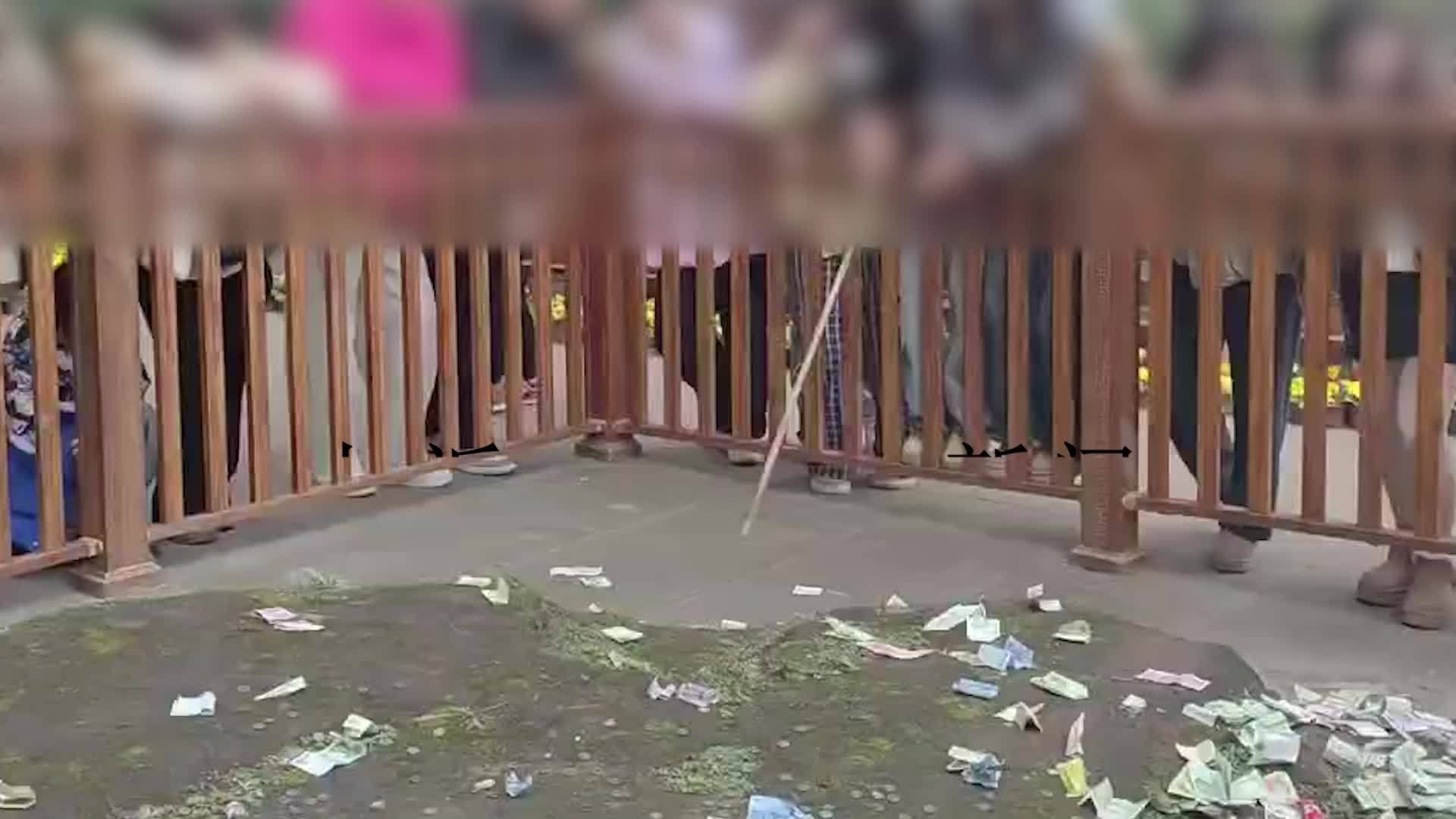 两女子在乐山大佛下用棍子扒走“祈福钱”，景区工作人员：将反馈有关部门核实处理