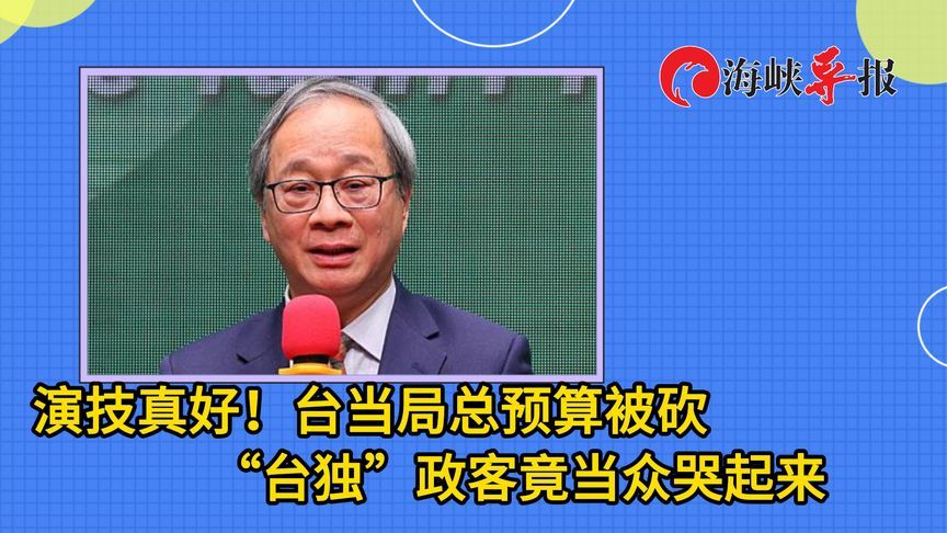 演技真好！台当局总预算被砍，“台独”政客竟当众哭起来