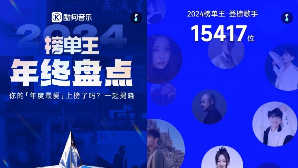 酷狗榜单王2024年终盘点，多维度展现乐坛流行趋势封面图
