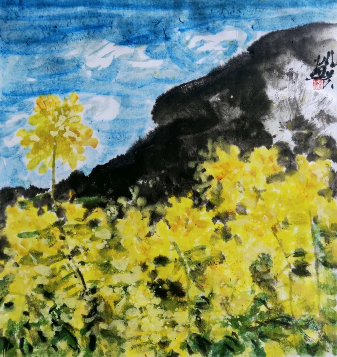 △苏虎《油菜花开遍地香》