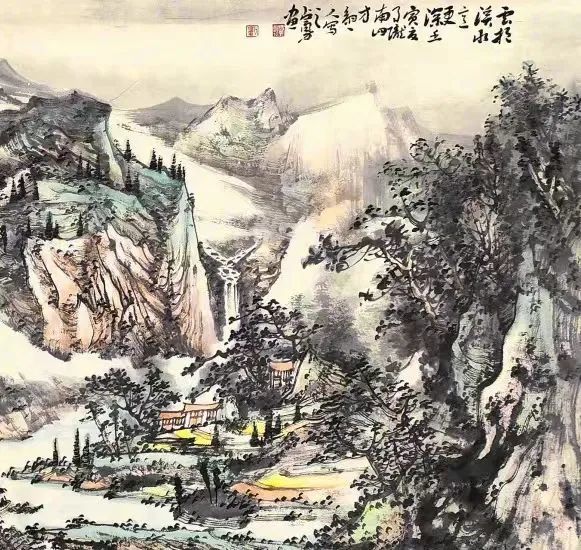 △刘占勇《云抱溪水意更深》