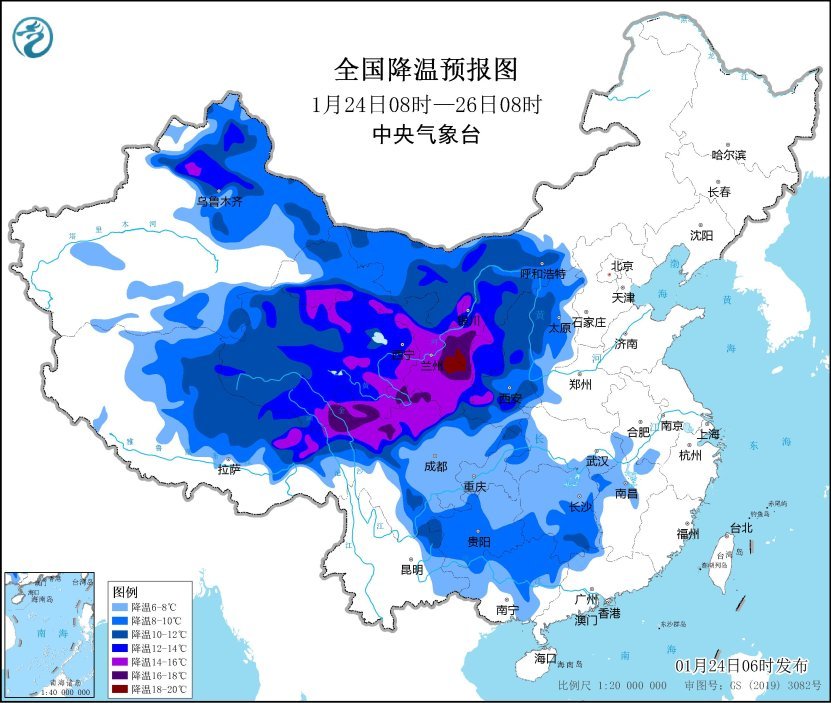 寒潮来袭！多地降温可达14℃以上，最低气温0℃线南压至云南