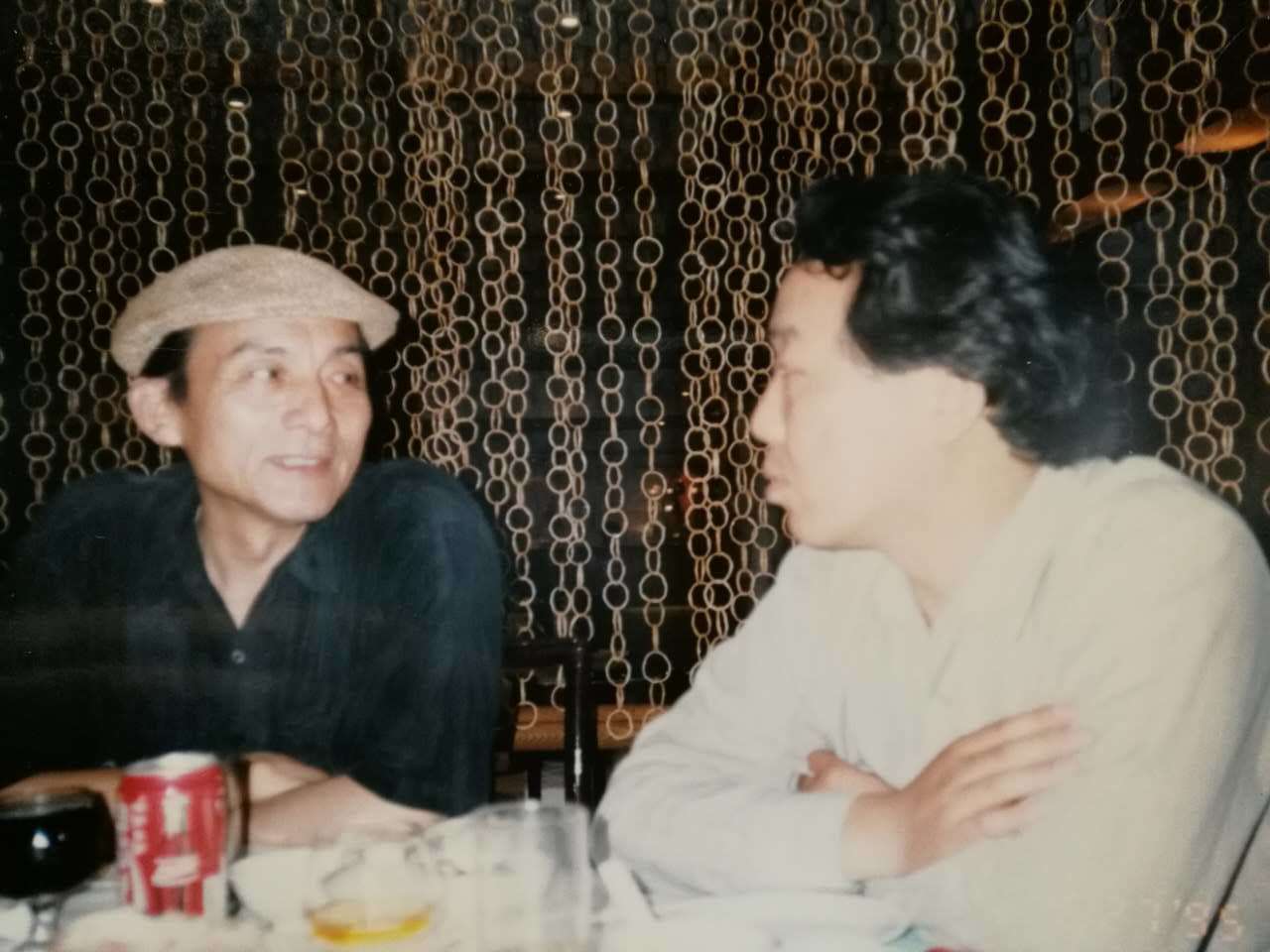 我与游本昌采访工作照 (摄于1992年)