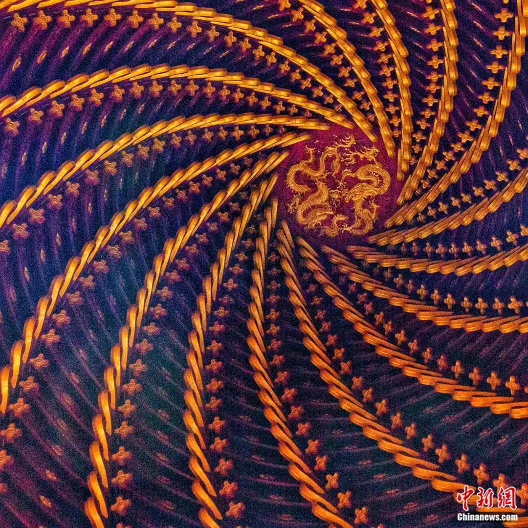 淮军公所戏楼的“藻井”。保定文旅供图