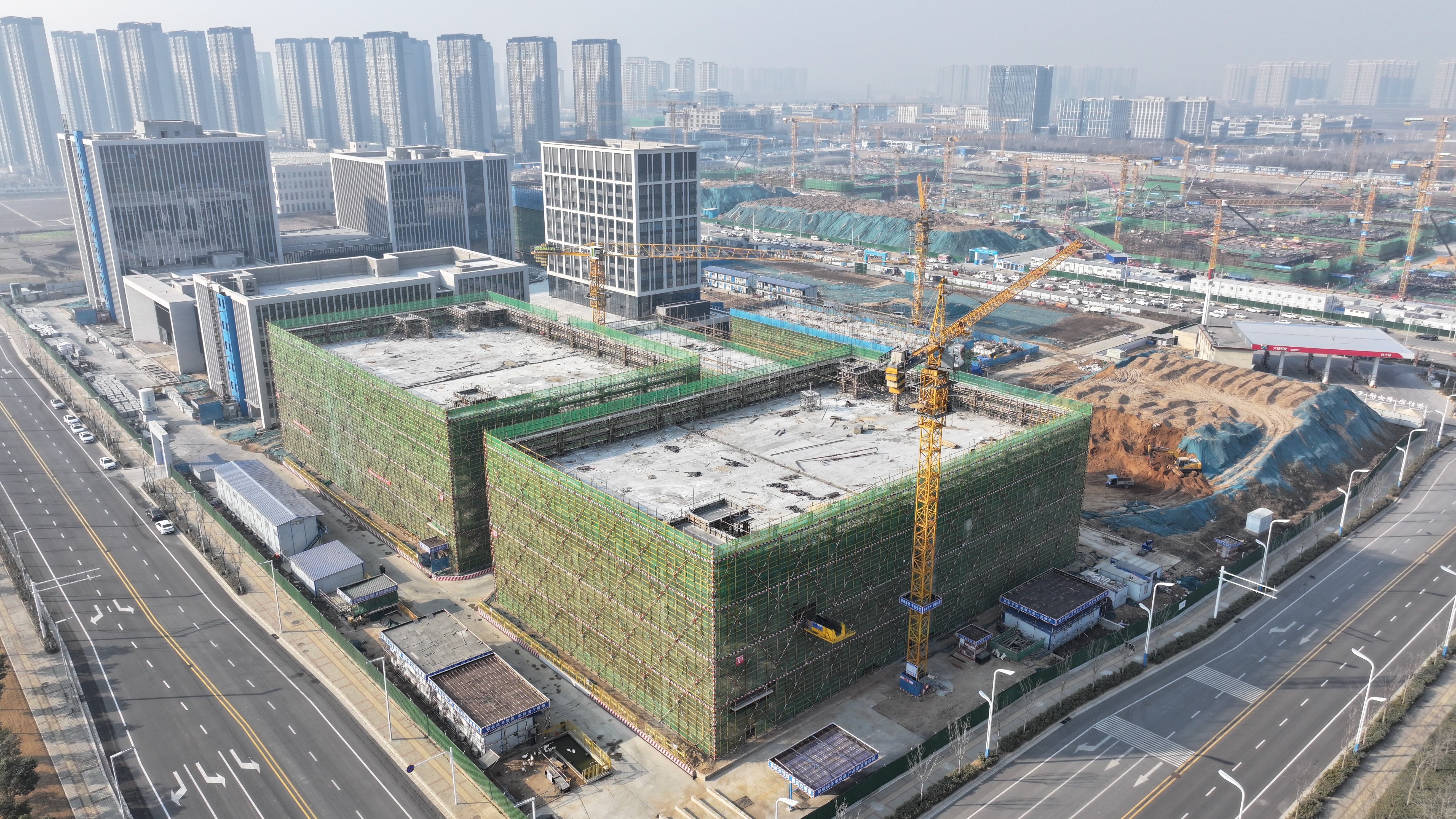 ▲瑞贝塔医疗产业园区项目建设现场。