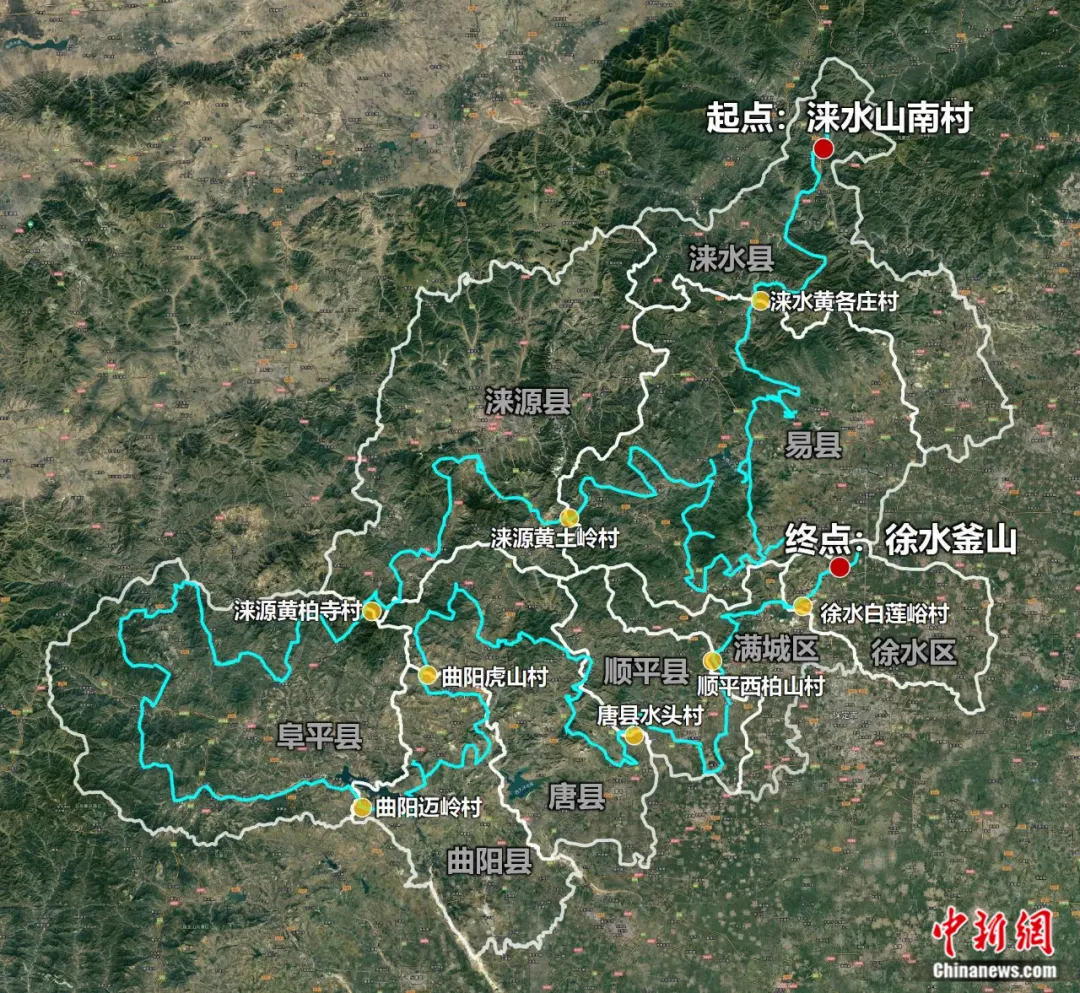 保定太行步道地图。保定文旅供图