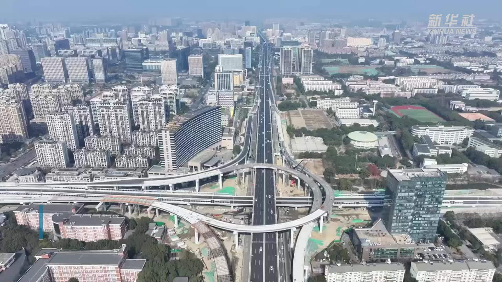 嘉兴南湖机场快速路建设取得新突破