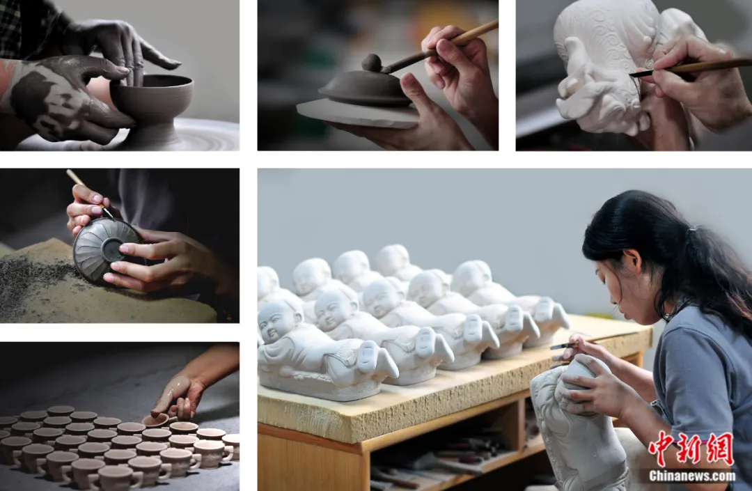 曲阳定瓷雕刻。贾民义 摄