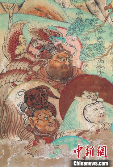 榆林窟第25窟北壁左侧弥勒经变之天龙八部　敦煌研究院　供图)