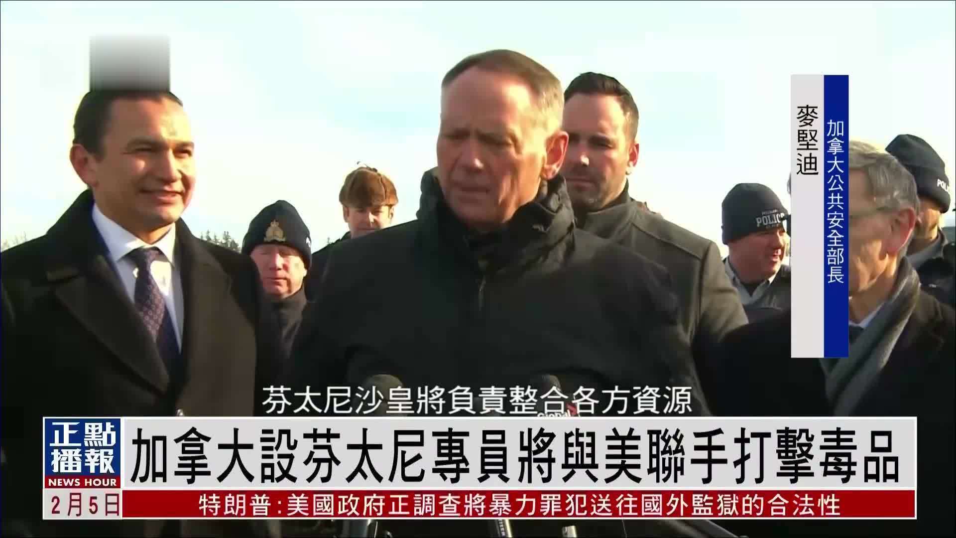 加拿大设芬太尼专员 将与美国联手打击毒品