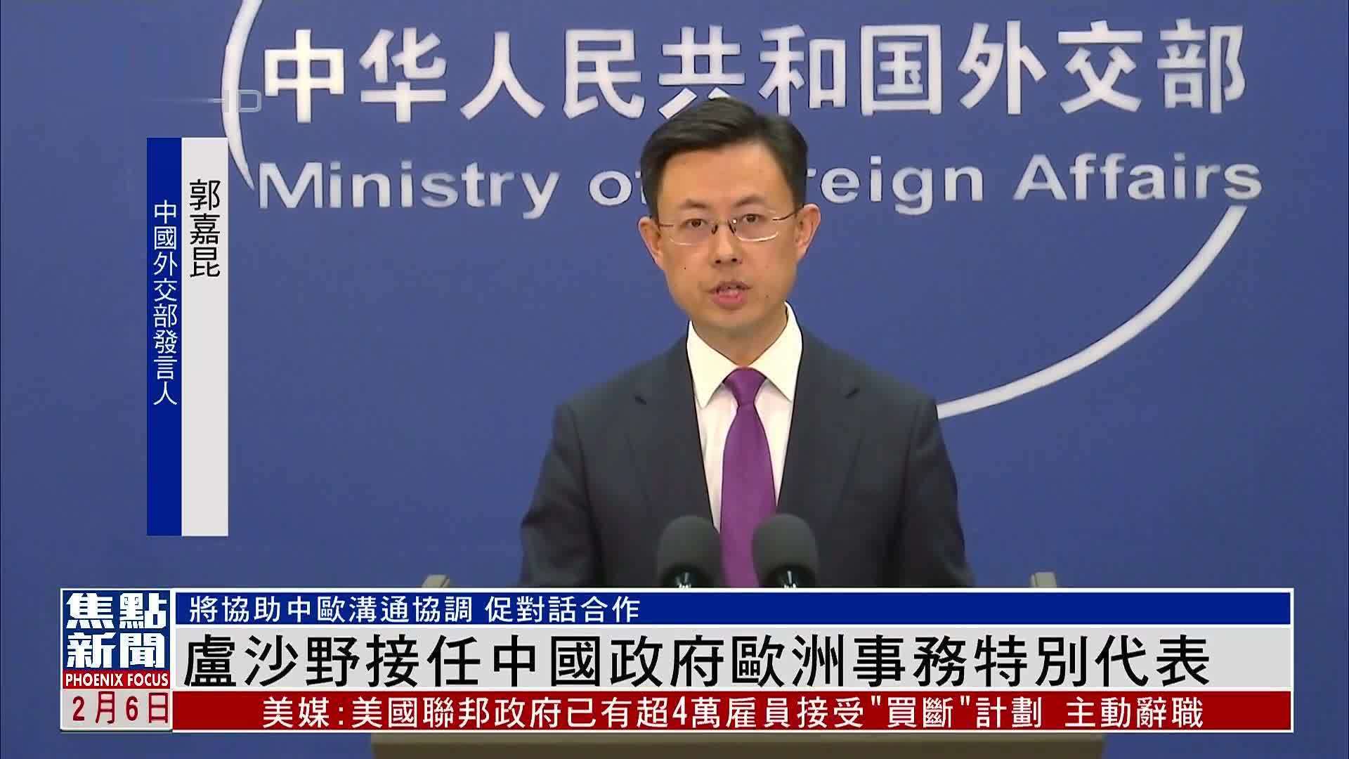 卢沙野接任中国政府欧洲事务特别代表