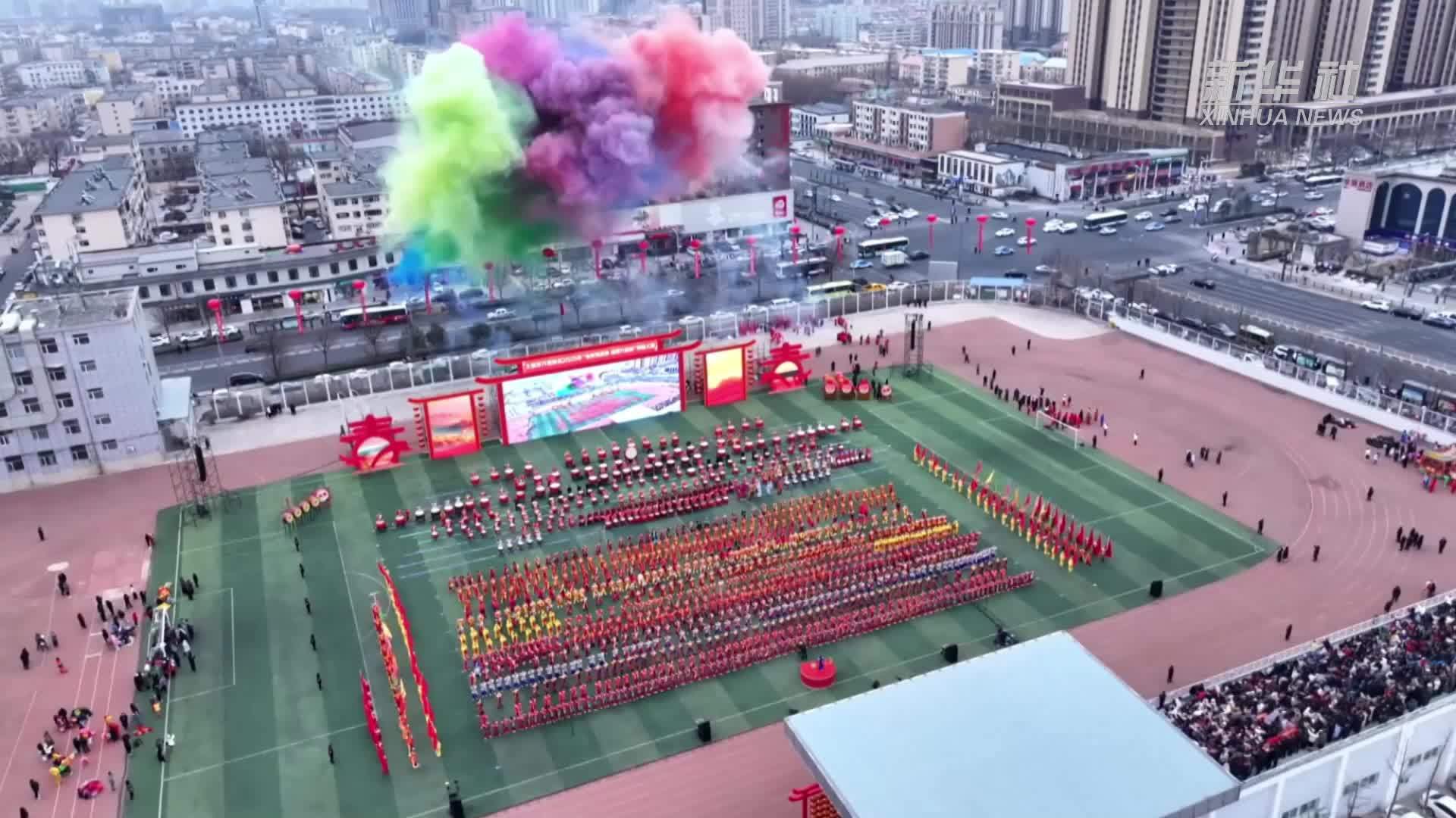 太原：锣鼓大赛贺新春