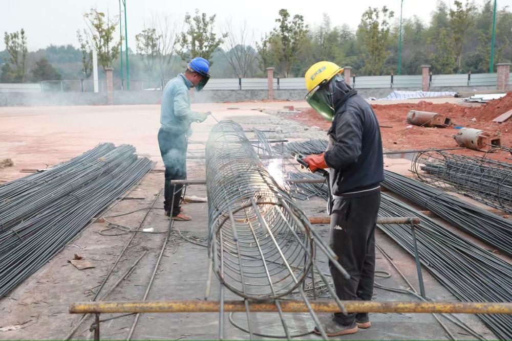 2月7日，长沙自贸临空区中通跨境智能物流产业园项目施工现场。