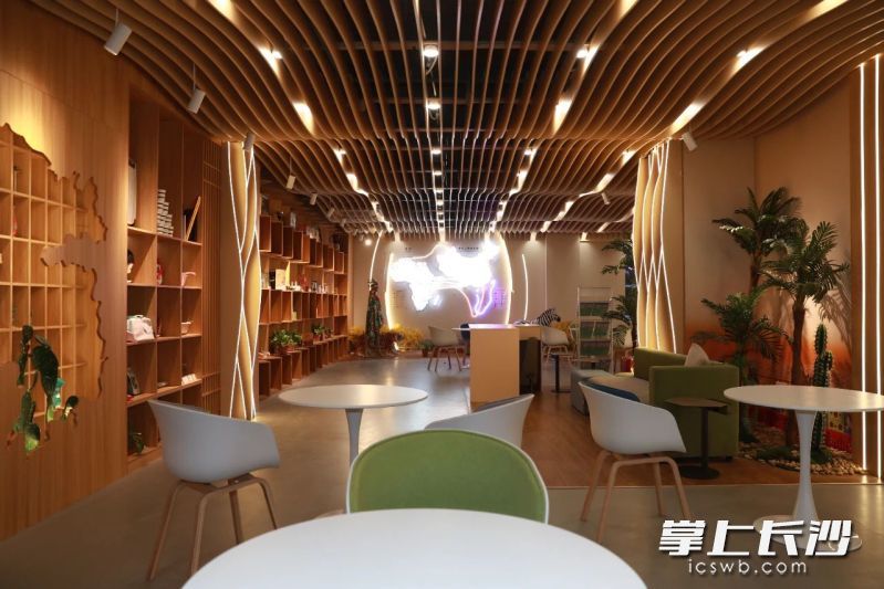 中非经贸总部大厦内部展示区。长沙晚报通讯员 谭园 摄