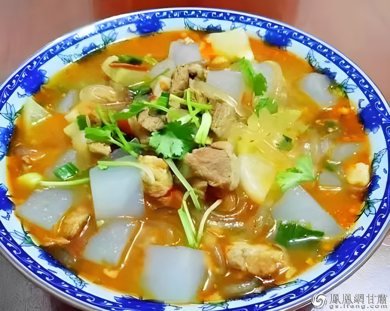 粉汤制作精细，色香味俱全。图源自定西市融媒体中心官方公众号