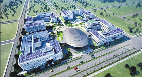 国家电网能源互联网产业雄安创新中心通过被动节能、主动提效、清洁利用、电能替代等技术措施，打造出雄安新区首个全电智慧零碳园区。图为该创新中心效果图。 创新中心供图