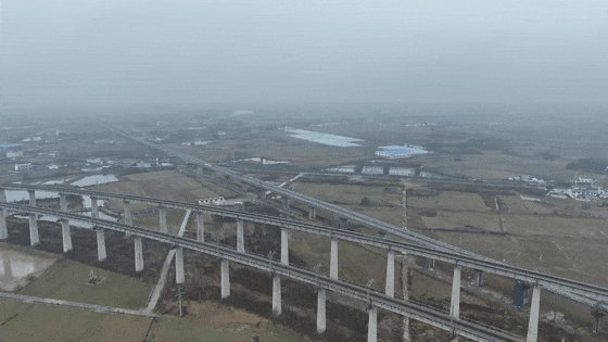 昌九高铁先行开通段铺轨贯通 南昌东站正式接入京港高铁昌赣段