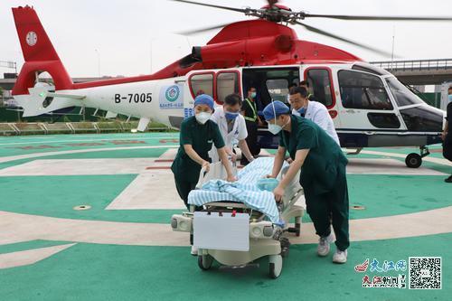航空医疗演练(南昌大学第一附属医院供图)