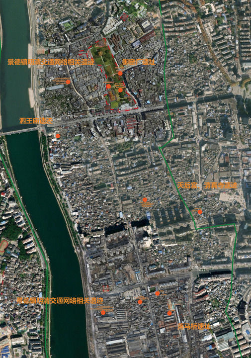 江西景德镇市元明清制瓷业遗址群2024年镇区发掘点位置示意图