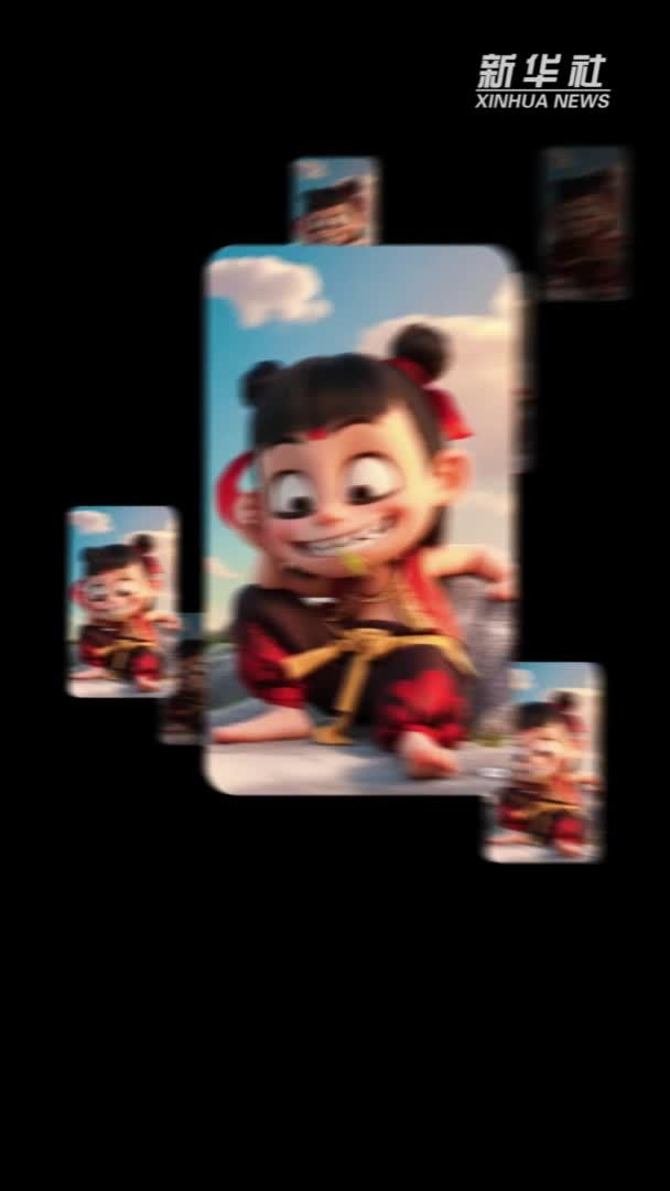 100倍速看蓝印花布印染技艺还原“哪吒”