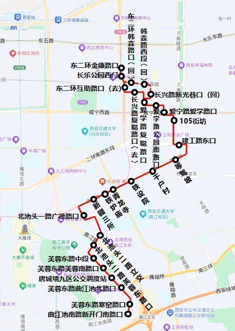 2月25日起 西安市调整134路158路公交线路