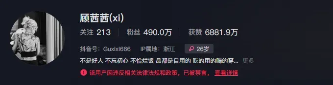 知名网红被禁言 曾称“躺着一天能挣30万元”