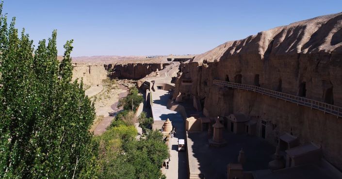 榆林窟外景(瓜州县融媒体中心 供图)