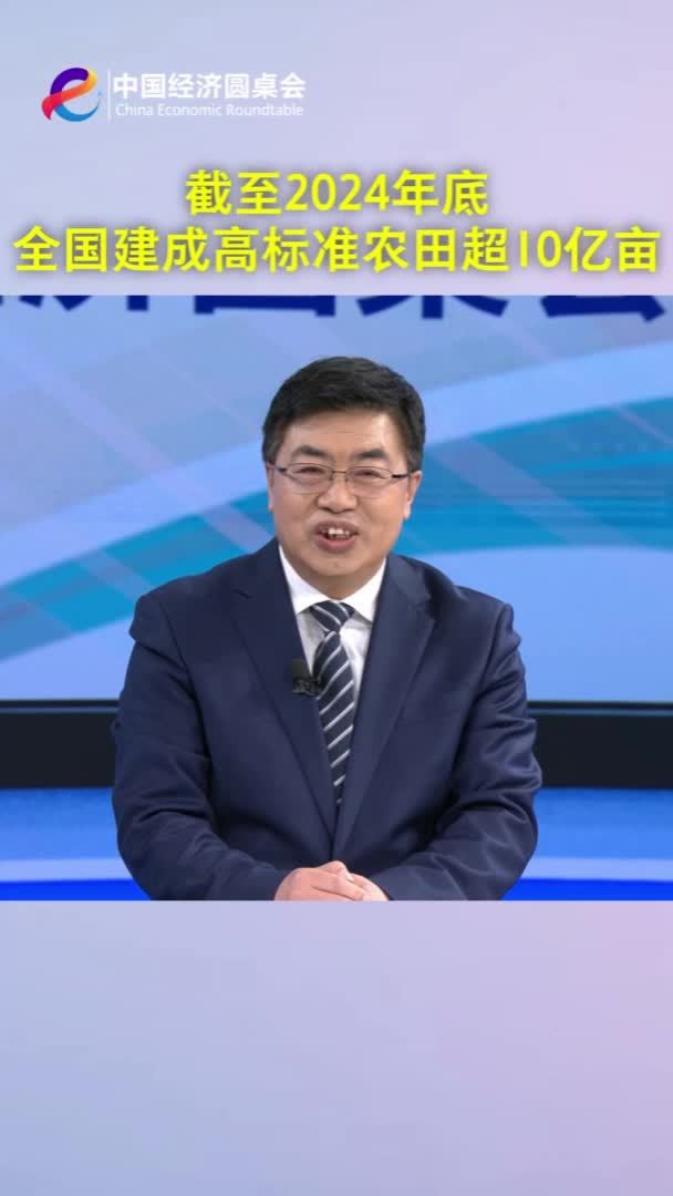 中国经济圆桌会｜截至2024年底全国建成高标准农田超10亿亩