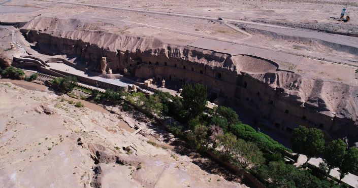 榆林窟外景(瓜州县融媒体中心 供图)