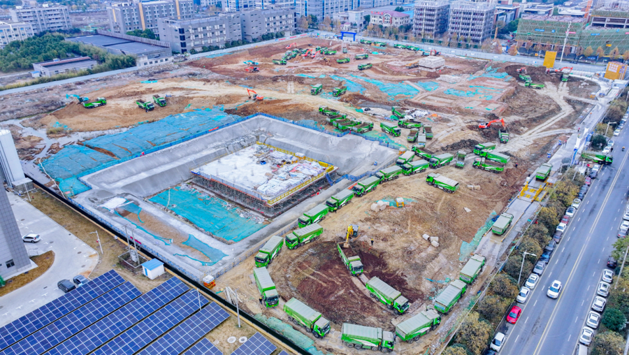 高科&middot;模数科技港项目施工现场。