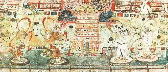 舞乐　莫高窟第220窟　初唐