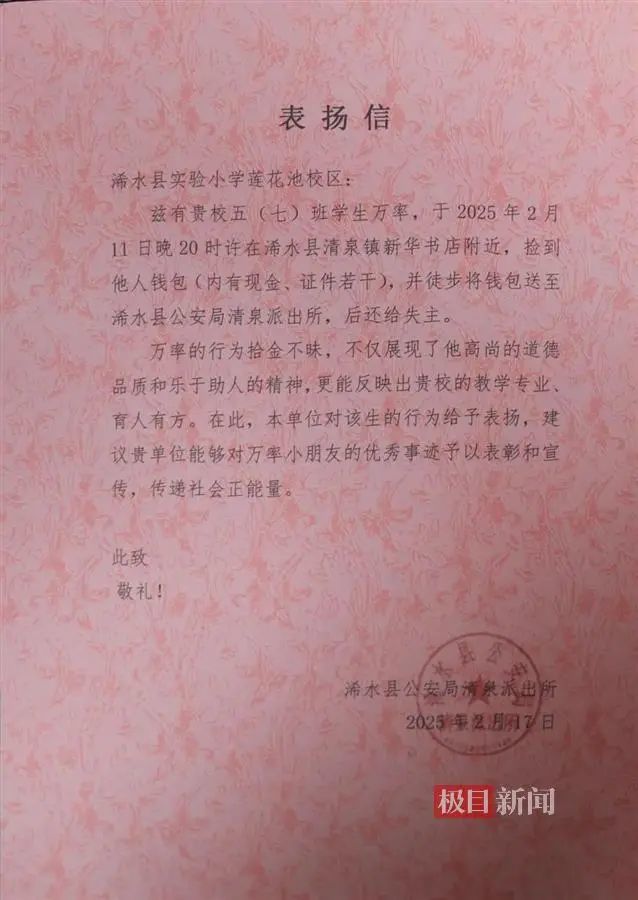 徒步3公里 错过烟花秀的湖北小学生受表扬了！